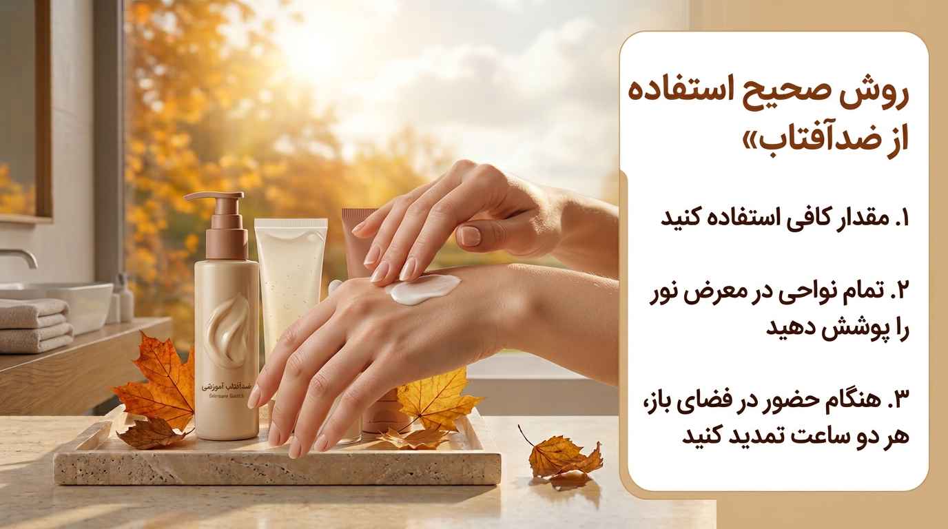 چگونه ضدآفتاب را در روتین پاییزی استفاده کنیم؟