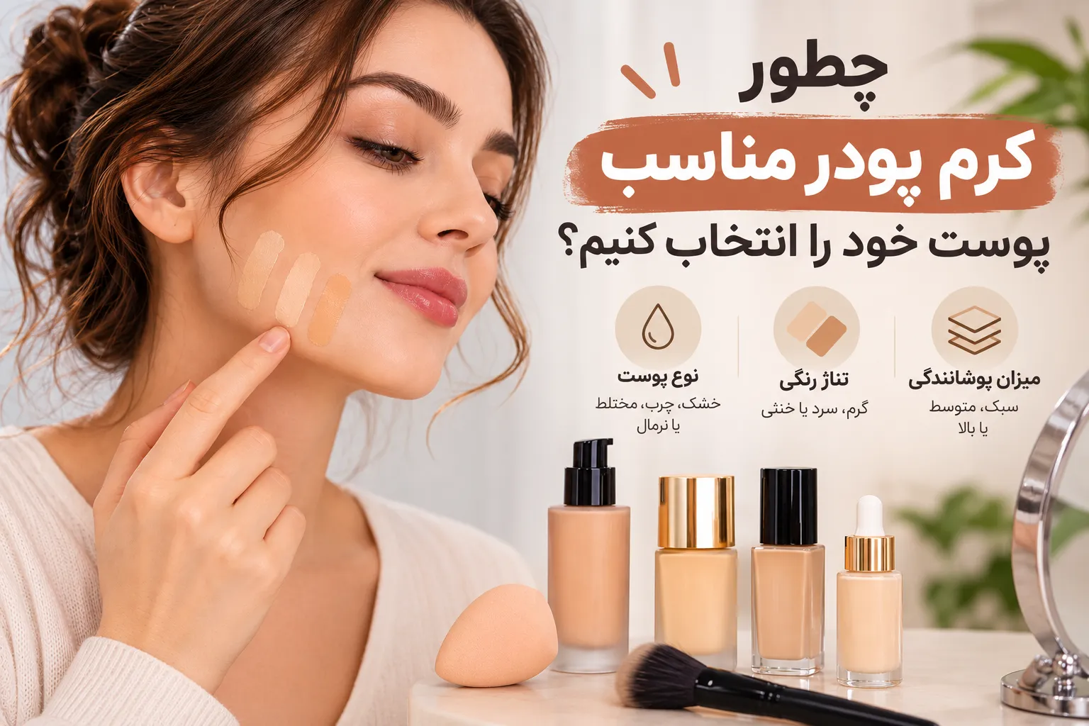 چگونه کرم پودر مناسب پوست خود را انتخاب کنیم؟