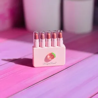 پک 5 عددی رژلب جامد مینی دراگون رانی طرح هلو